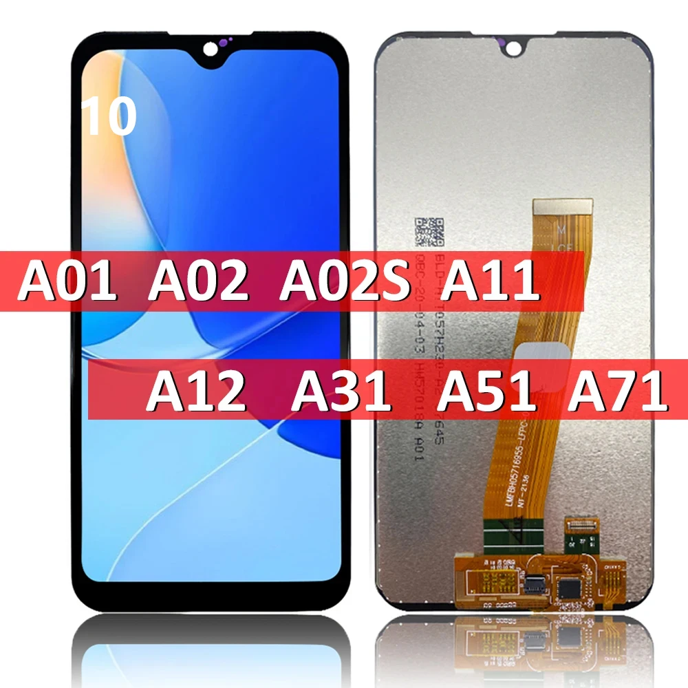 LCD For Samsung A01 A02 A02S A11 A12 A31 A51 A71 A21s LCD Display Touch Screen Replacement Digitizer Assembly