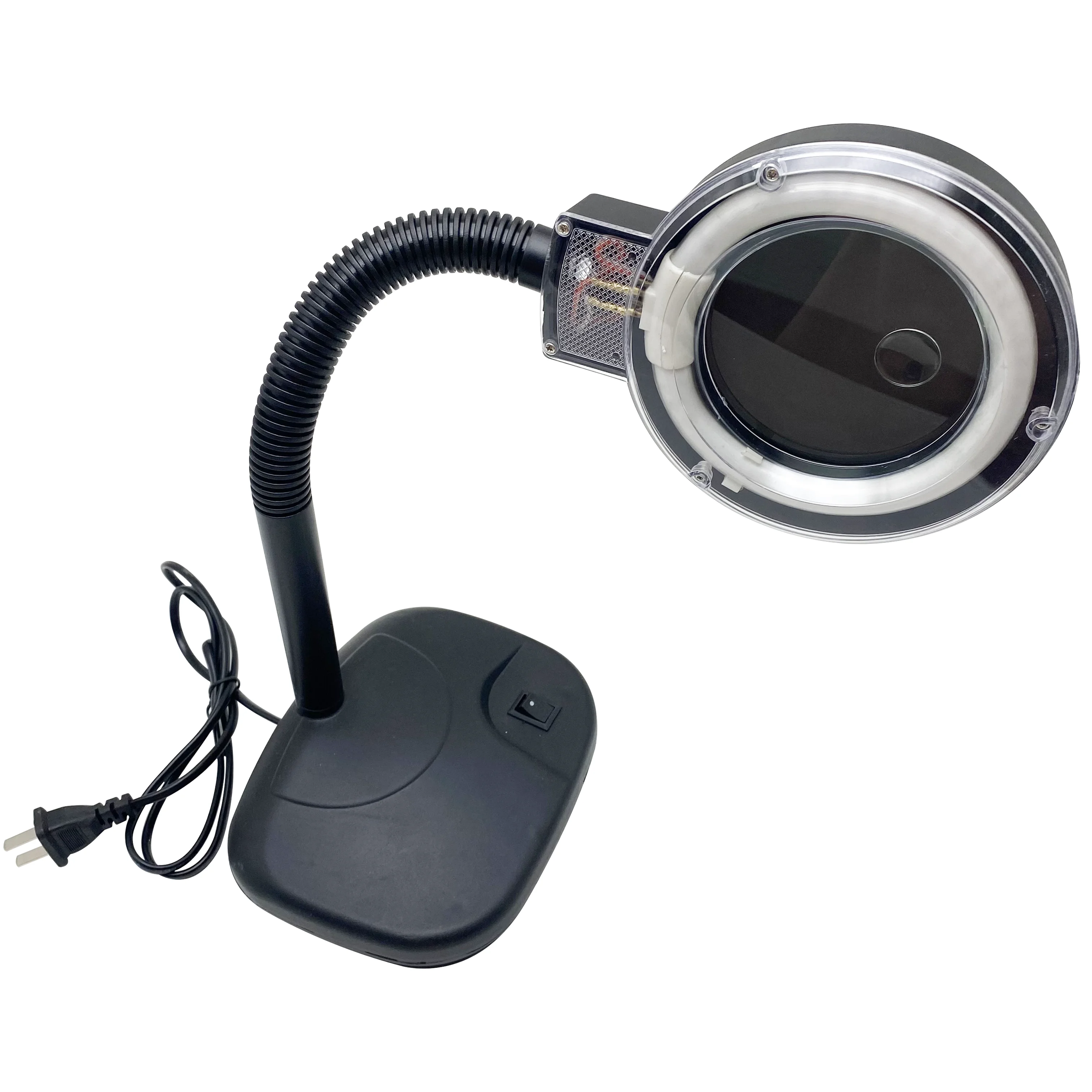 Desktop Magnifier for Jewelry Tabletop Magnifying Glass with Lamp, Main Lens 2-3 Times, Auxiliary Lens About 20 Times