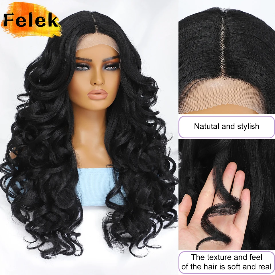 

T Part Curly Wigs Latisha Black Pink Synthetic Lace Front Wigs For Women Pre Plucked Blonde Brown Lace Wig Highlight Cosplay Wig