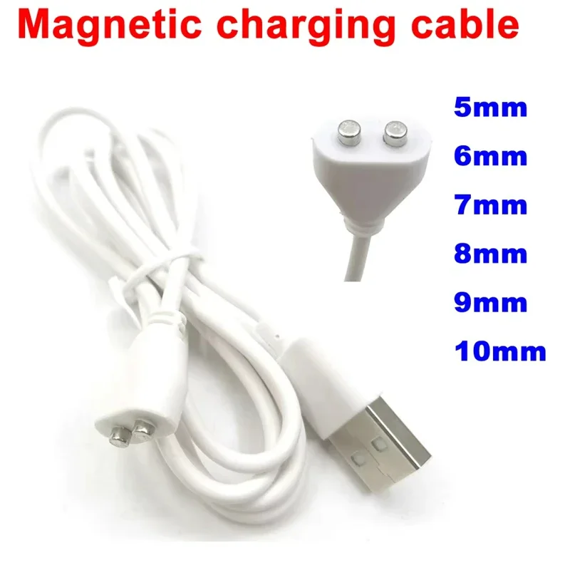 2 Pin Magnetic Charging Cable 8mm center spacing Magnet Suctio USB Power charger for Beauty instrument Smart device