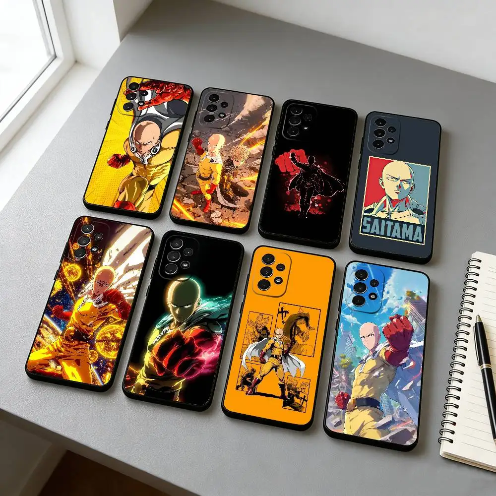 O-One-Punch M-Man  Phone Case For Samsung S25,S24,S21,S22,S23,S30,Ultra,S20,Plus,Fe,Lite,Note,10,Black Cover