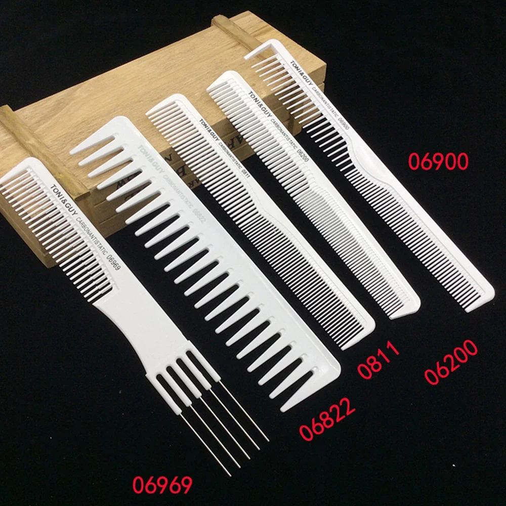 Professional Hair Comb White Black Carbon Fiber Hairdressig Cutting Comb Anti Static Haircut Coloring Tools Barber Styling Tool