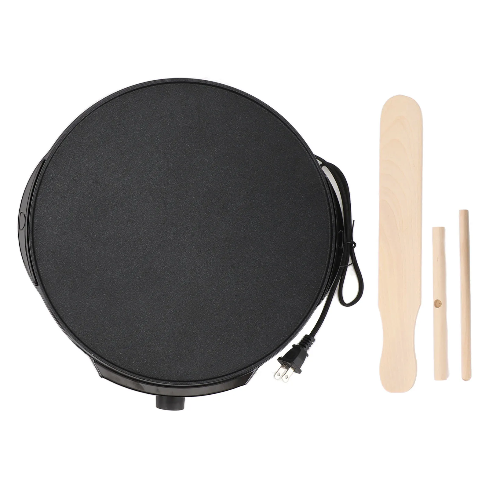 ماكينة صنع كريب الشواية الكهربائية 11.8 بوصة 900 وات مع التحكم في درجة الحرارة القابلة للتعديل Blintzes Pancakes Tortilla Spatula Batter