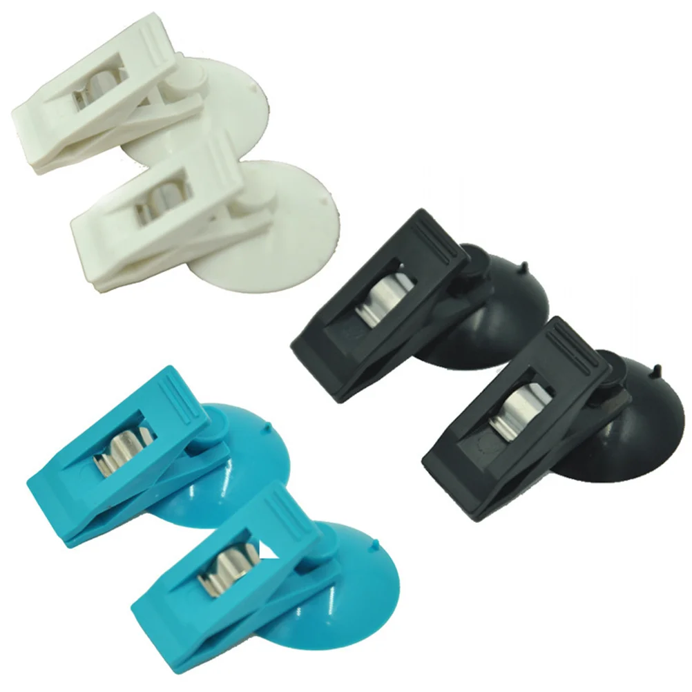 

2Pair Car Paste Clamp Suction Type Durable Car Clip Curtain Clamp Holder Storage Organizer for Paste Storage Clip