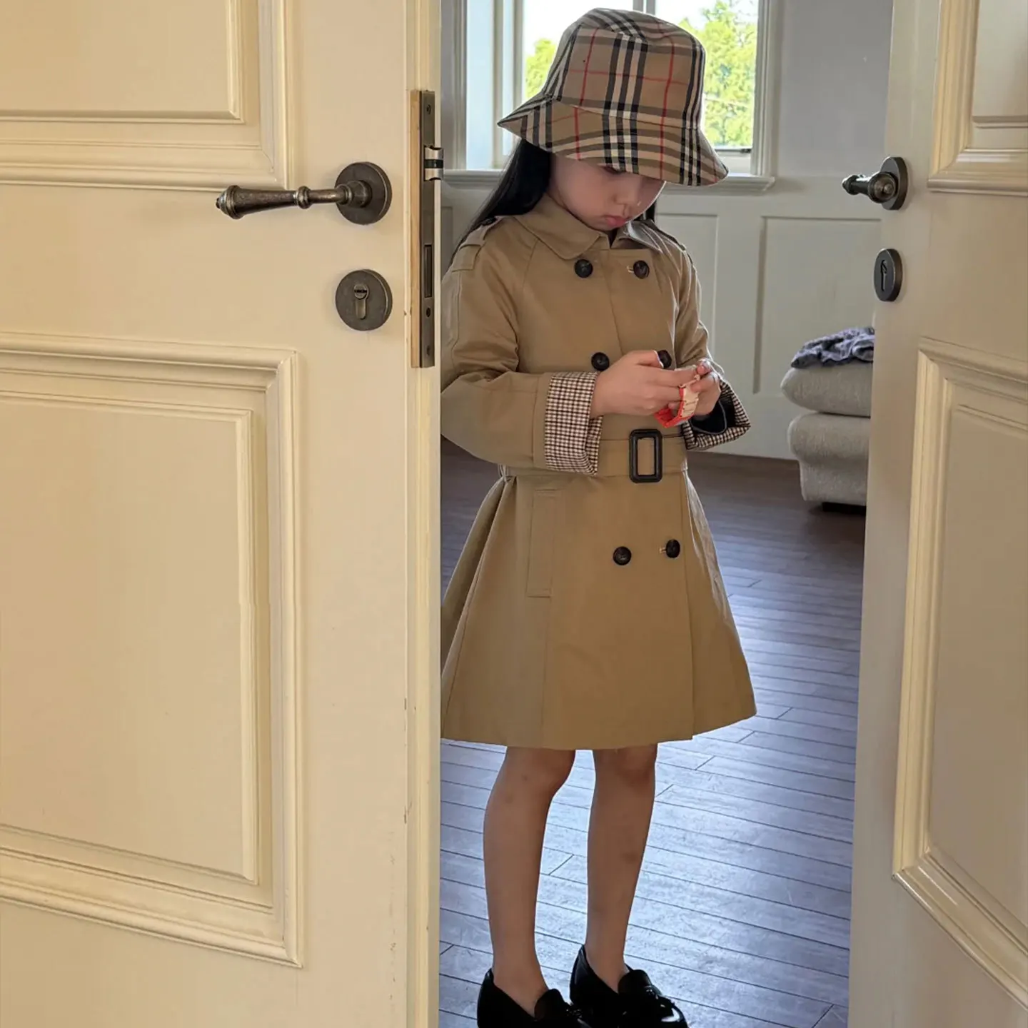 

Girls' Outerwear Spring and Autumn New Style Clothing 2025 Fashion and Comfortable Windbreaker Baby Fashion Thin Trench