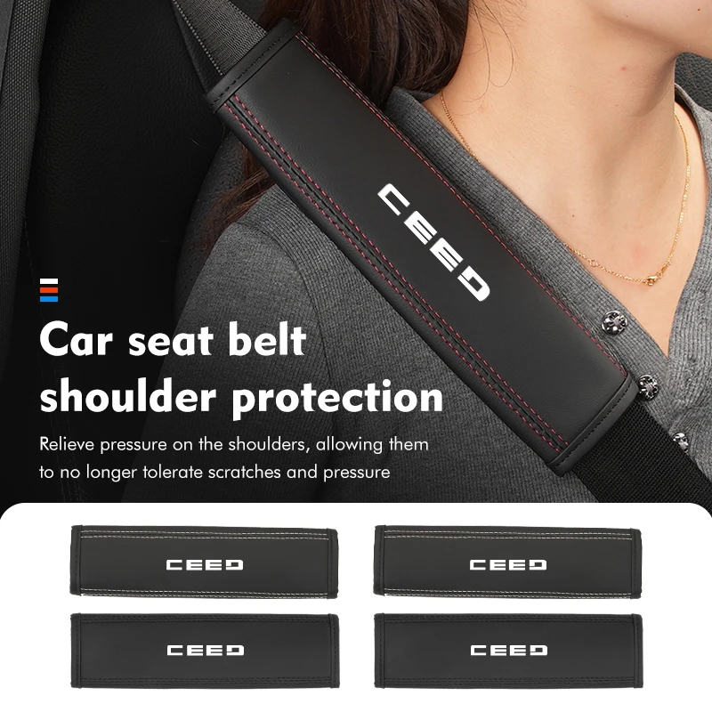 Car Seat Belt Cover Protect Shoulder Pad Accessories For KIA Ceed ED 2006 2007 2008 2009 2010 2011 2012