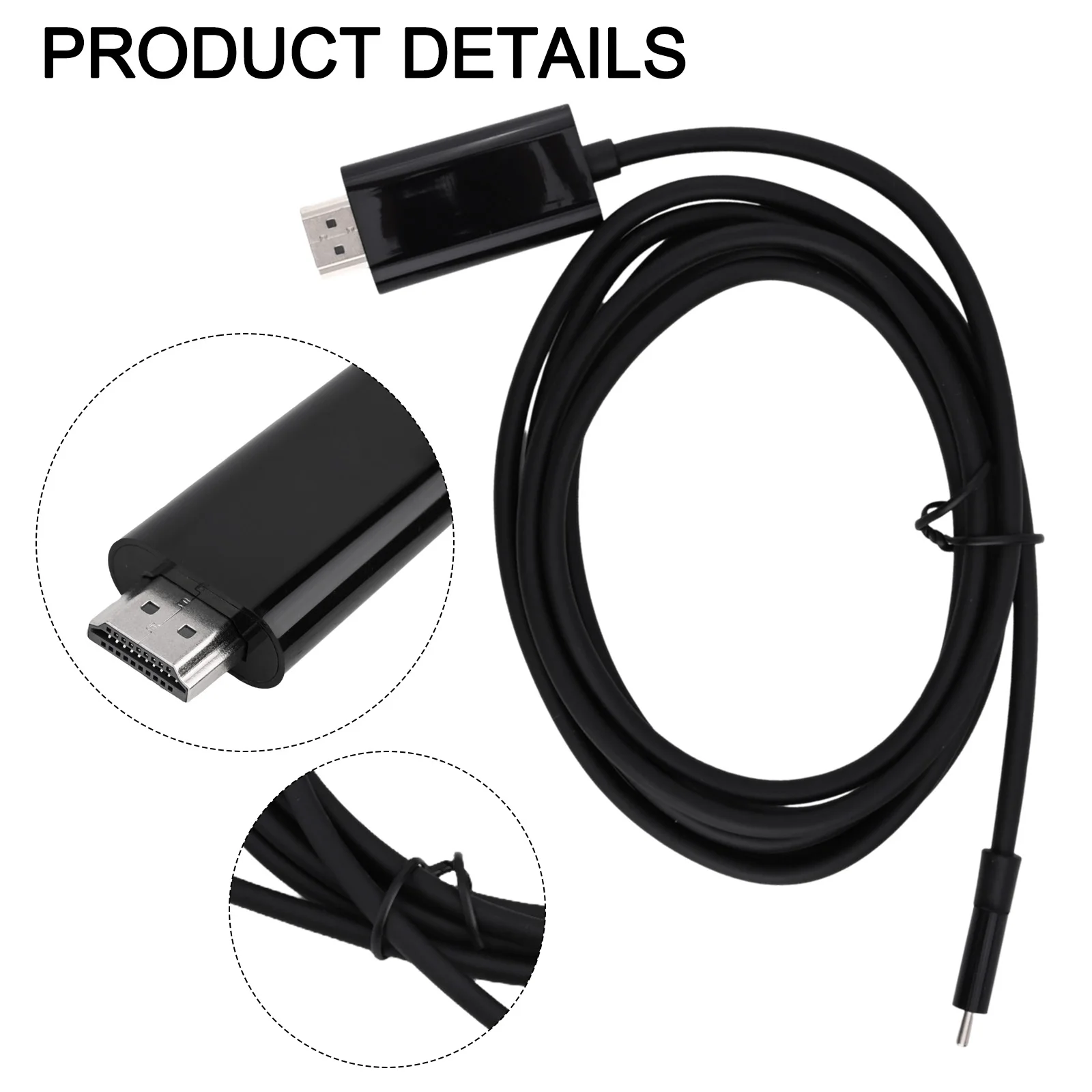 Video Audio DisplayPort Converter For Laptop 4K 60Hz For USB C To HD-Multimedia Interface Cable Adapter Computer Accessories