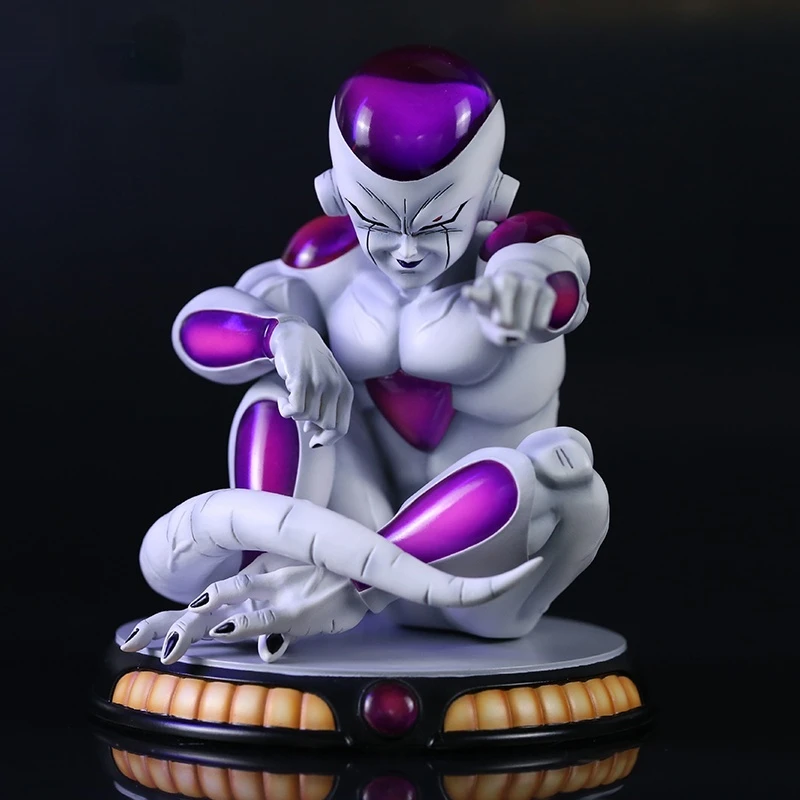 Dragon Ball Anime Peripheral Super Saiyan Frisia Movable Doll Sitting Posture Figurine Model Car Desktop Decoration Ornament Mod