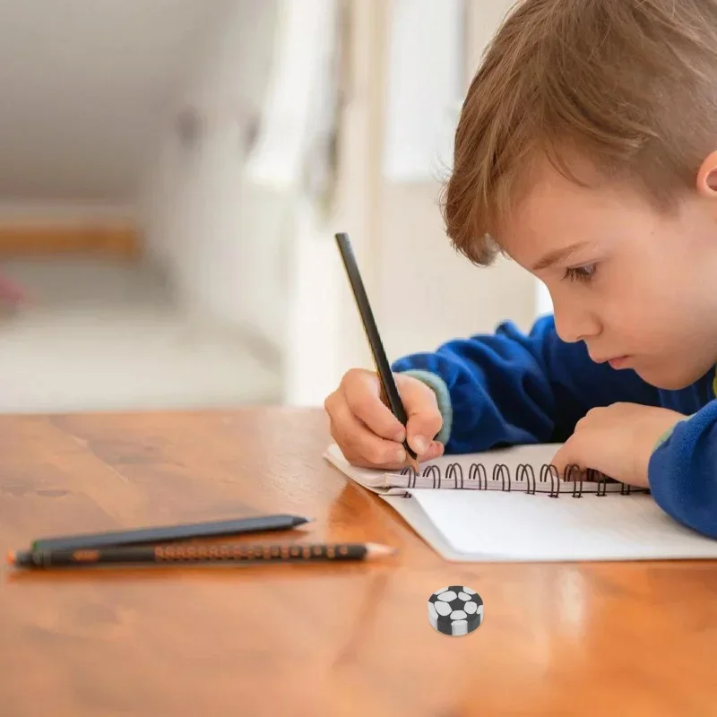 10 Pcs Football Eraser Erasers Small Compact Party Favors Supplies Modeling Multi-function Pencil Accessories Cute Soccer