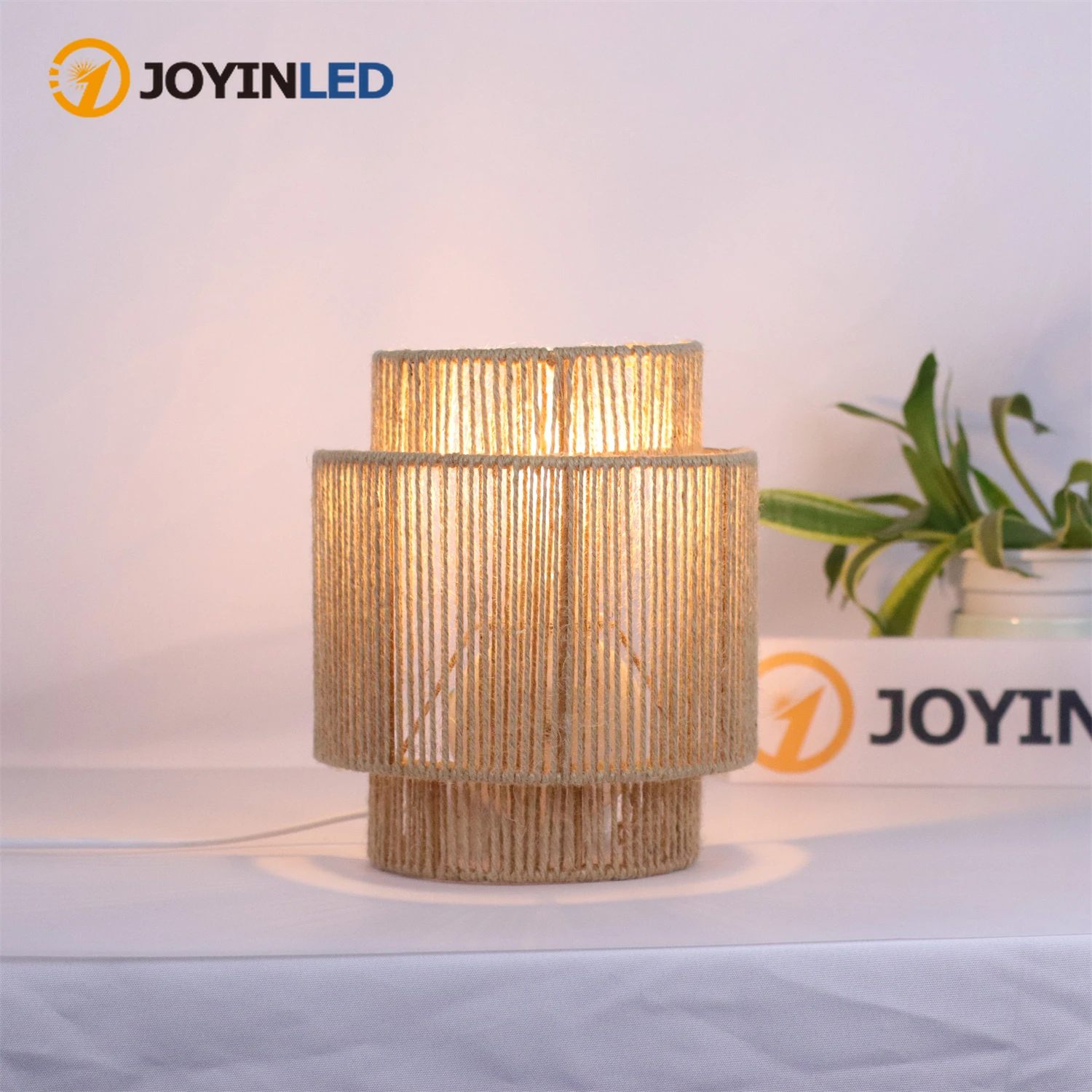 

Настенный светильник JOYINLED в стиле бохо, винтажный, из пеньковой веревки, ручной работы, с цоколем E27, для декора интерьера спальни