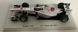 Spark-F1 c30 perez静的車モデル,中国シミュレーション,限定版,樹脂金属,おもちゃ,ギフト,2011, 1:43