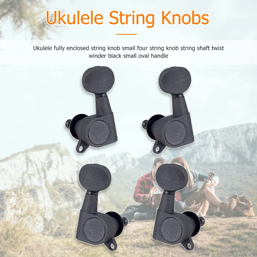 4pcs 4 String Guitar Tuning Pegs Universal Machine Heads Tuners Zinc Alloy Ukulele Parts Accessories