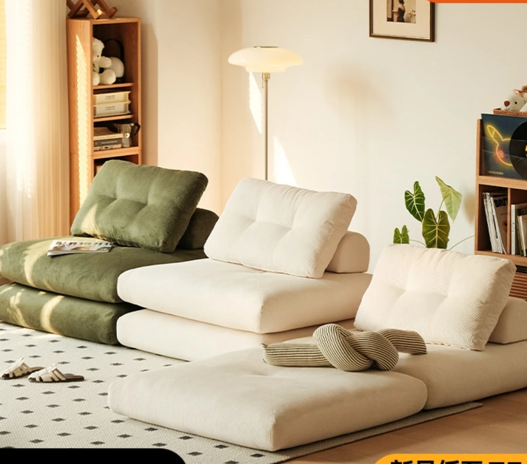 Household sofa, folding fabric sofa, Japanese furniture, sweet potato, lazy person, tofu block sofa