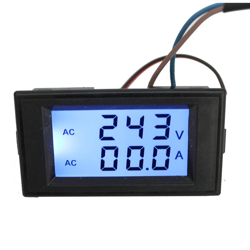 D69-2042 Dual Display Voltmeter Ammeter AC80-300V 0-50A 0-100A with Current Transformer Voltage Meter