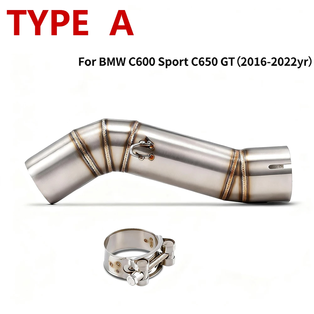 Motorcycle Exhaust High Quality For BMW C600 Sport C650 GT 2016-2022 years Muffler Middle Link Pipe Connect Slip On Connector