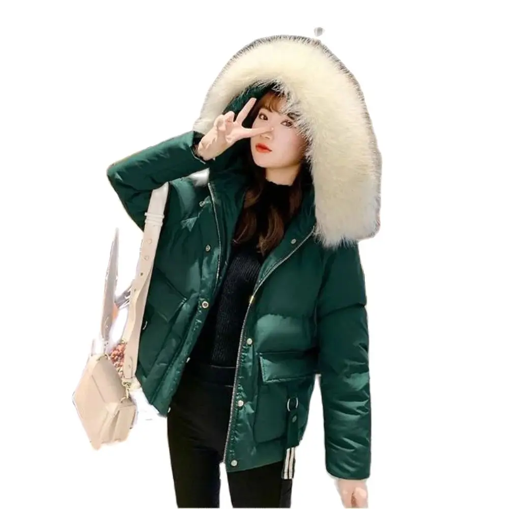 

Cotton-padded Women's Short Korean Version Of Loose Cotton-Padded Jacket Tide Winter New Bown Cotton-padded Jacket Fashion Coat