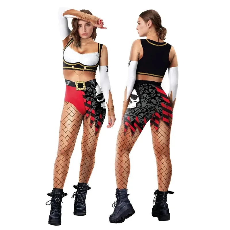 

Pirate Jumpsuits Halloween Sexy Bodysuit Carnival Party Festival Imitation Dress Tights Female Performance Club Costume Suits
