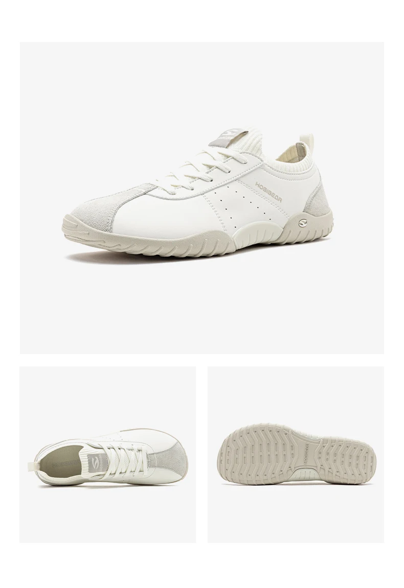 HOBIBEAR Sneaker mit breiter Zehenbox für Herren und Damen, minimalistische Wanderschuhe aus Kunstleder, leichte Schnür-Freizeitsneaker – Detail 19
