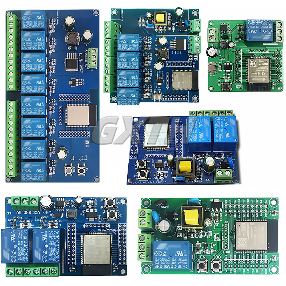 Image of ESP32 WIFI Bluetooth BLE 1/2/4/8-Kanal-Relaismodul ESP32 Entwicklungsboard Zubehör AC220V/DC5-30V