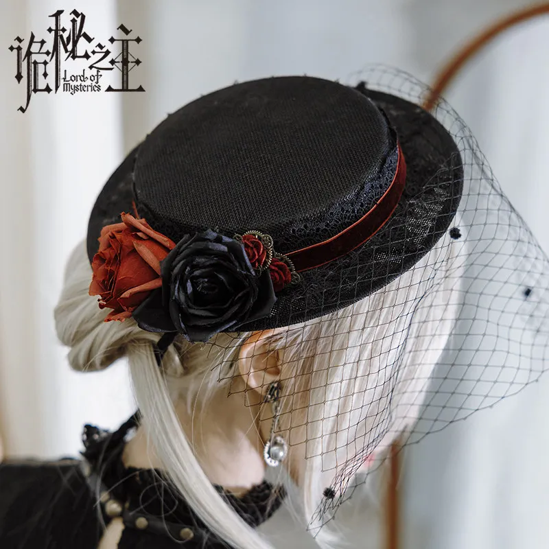 

В наличии: Готический шляпный козырек Lord of Mysteries Sharron из мягкой марли, оригинальный аксессуар для косплея Шарон, украшение для аниме-костюма, подарок на Хэллоуин.