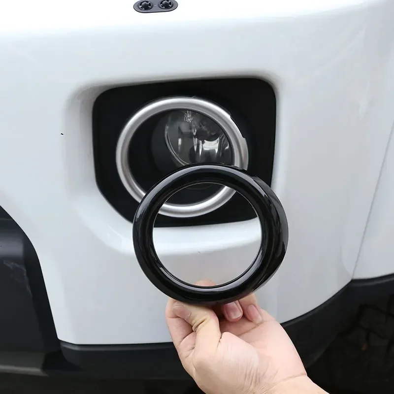 

For 2014-16 Land Rover Discovery 4 LR4 Left Right Front Fog Light Lamp Cover Trim Ring Molding Accessories ABS Glossy Black 2Pcs
