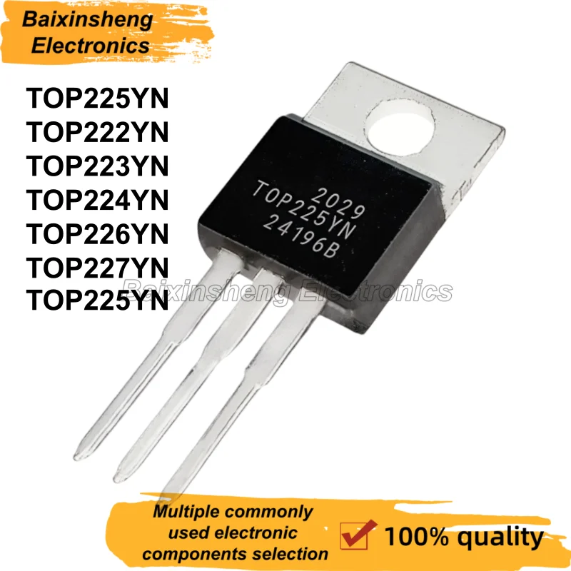 5 pieces, TOP221YN,TOP222YN,TOP223YN,TOP224YN,TOP226YN,TOP227YN,TOP225YN,TO-220, Power management chip