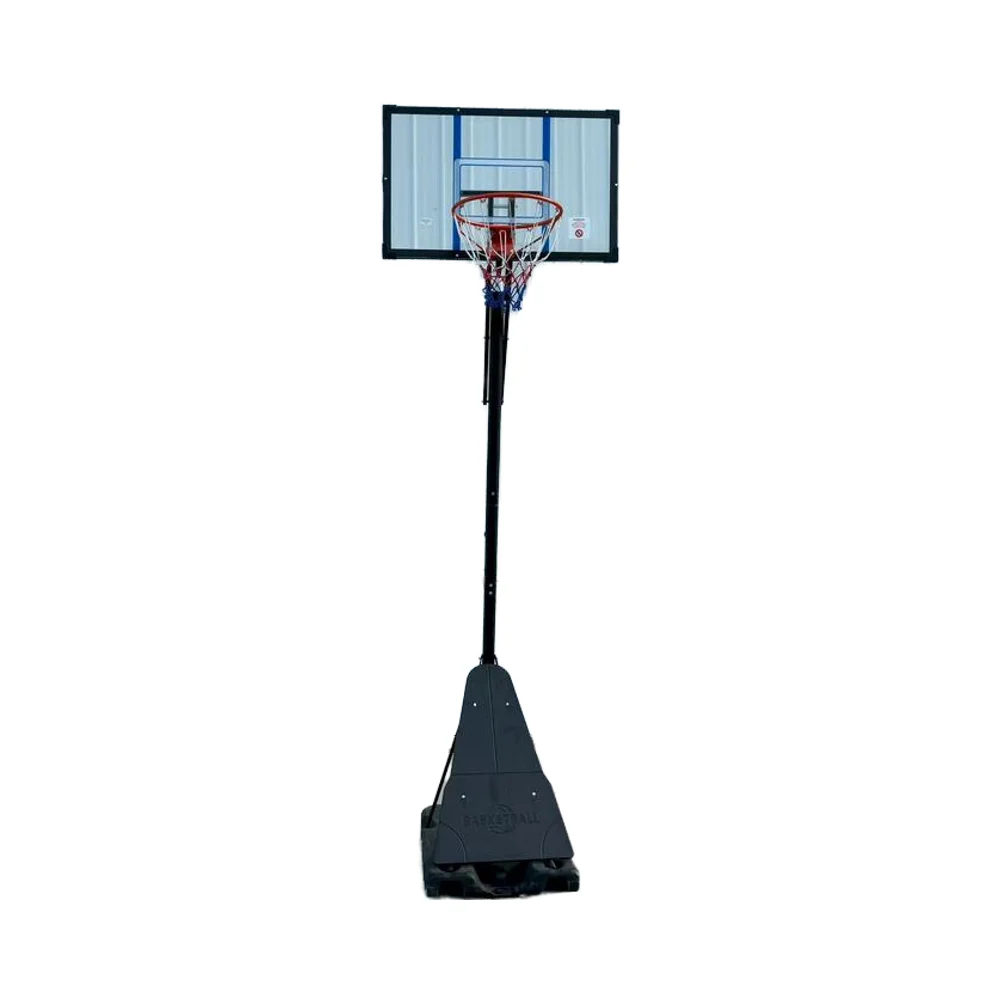 Adjustable Height Adult Portable PVC Backboard Basketball Stand with Iron Frame & Net Clear Vision for Chinese Viewer