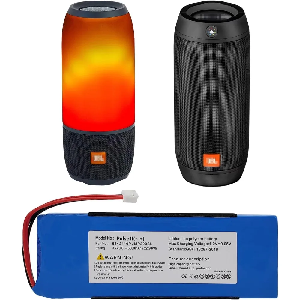 استبدال البطارية متوافق مع JBL Pulse 3 ، بلوتوث المتكلم ، 6000mAh ، P5542100-P
