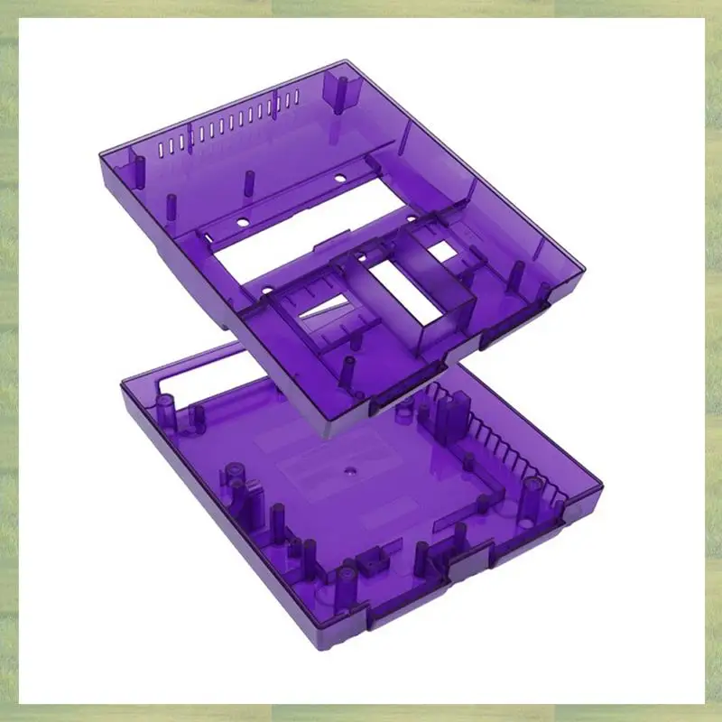 

N75R-Retro Gaming Consoles Replacement Case For SNES SFC US Version Translucent Case Transparent Black