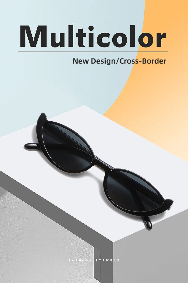Vintage Dreieck Cat Eye Frauen Sonnenbrille Persönlichkeit PC Rahmen Harz Objektiv Reise Brillen Angeln Gläser Reiten Brille – Detail 1