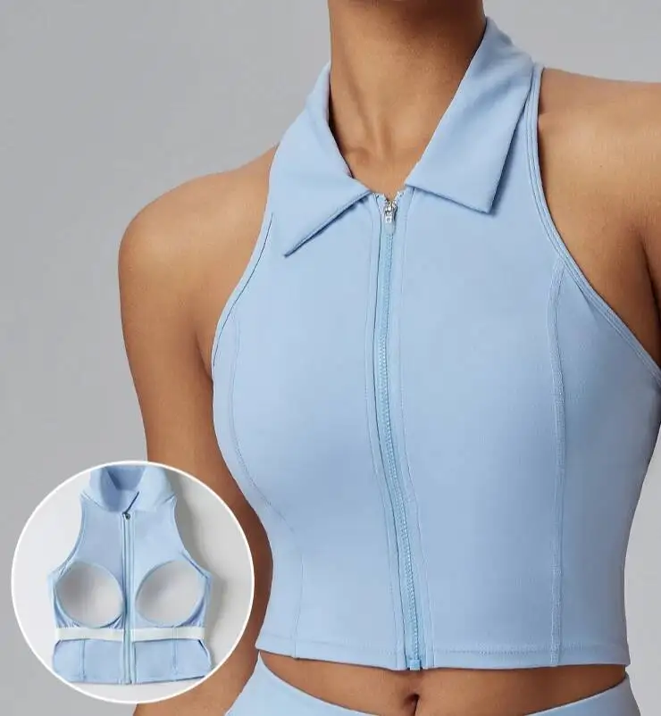 

Женские спортивные майки, футболка на молнии, облегающая футболка для йоги, бега, тенниса, спортивные футболки, блузка без рукавов