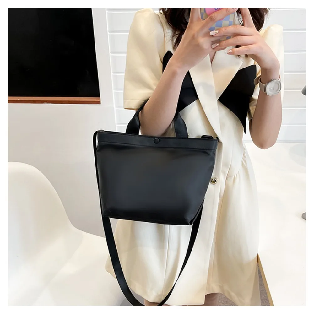 Vintage Women Crossbody Bags Large Capacity Solid Zipper SOFT Shoulder Bag Purses and Handbags Luxury Designer Simple Black Tote