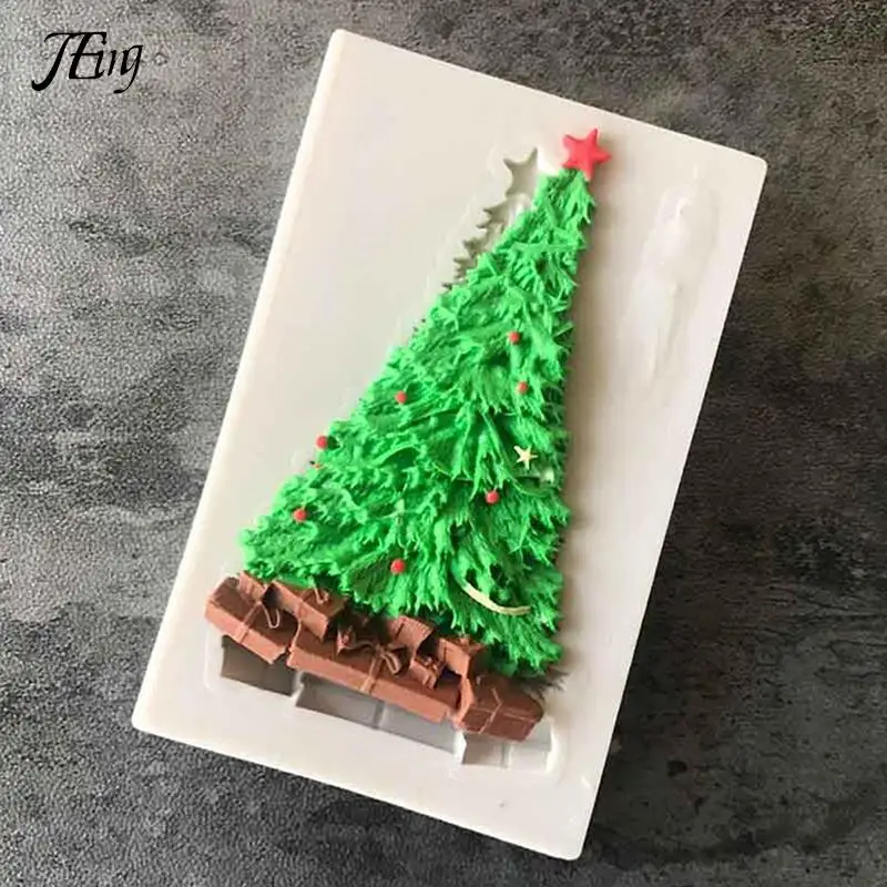 Xmas Tree Silicone Fondant Mould Cake Decor Sugar Chocolate Baking Mold