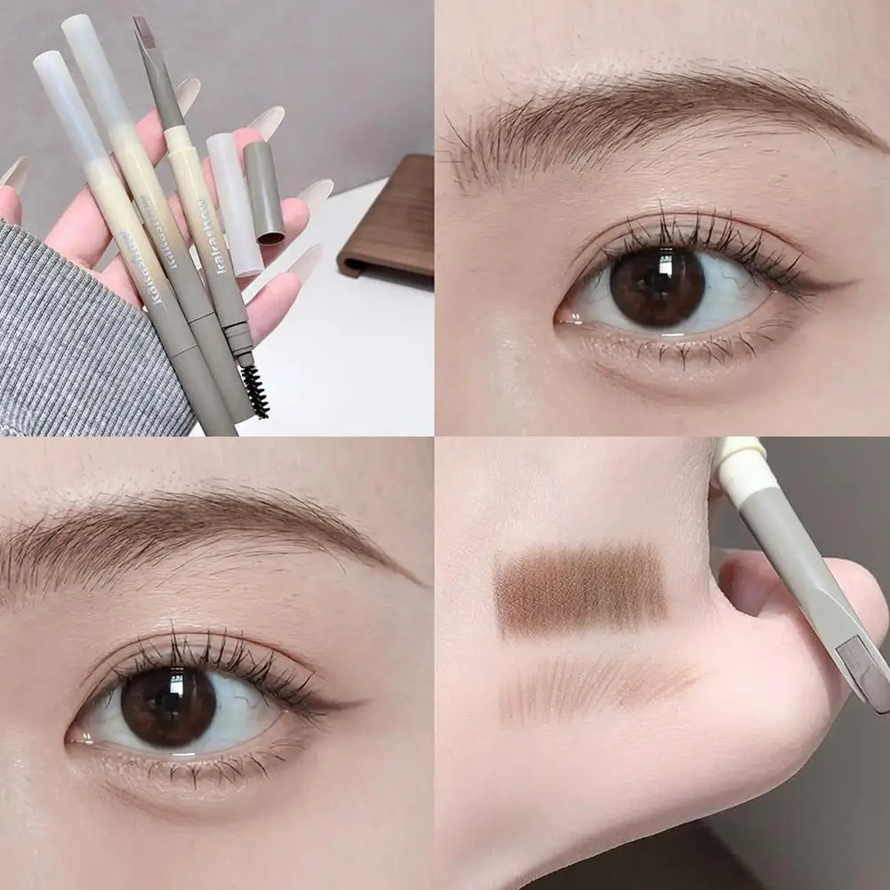 1pcs Ultra Fine Double-Ended Eyebrow Pencil Waterproof Sweat-proof Long Lasting Professional Eye Makeup For Women