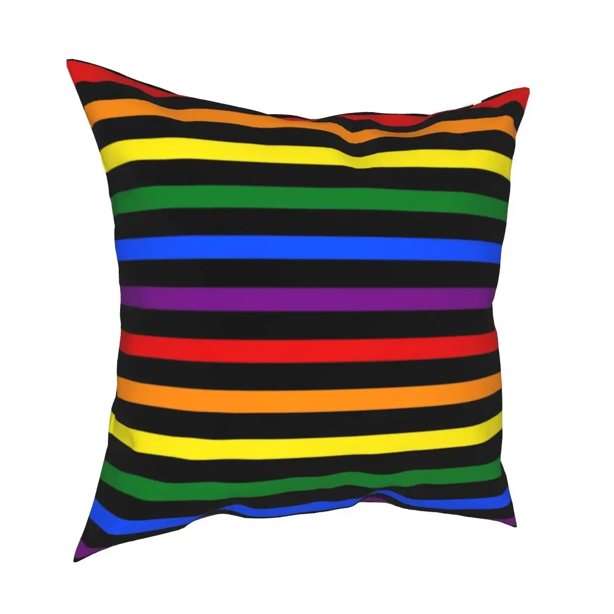 Gay Pride Rainbow Stripes Pillow Covers Car LGBT Bisexual Lesbian Queer Asexual Cushion Case Home Decoration Pillowcase 45*45cm