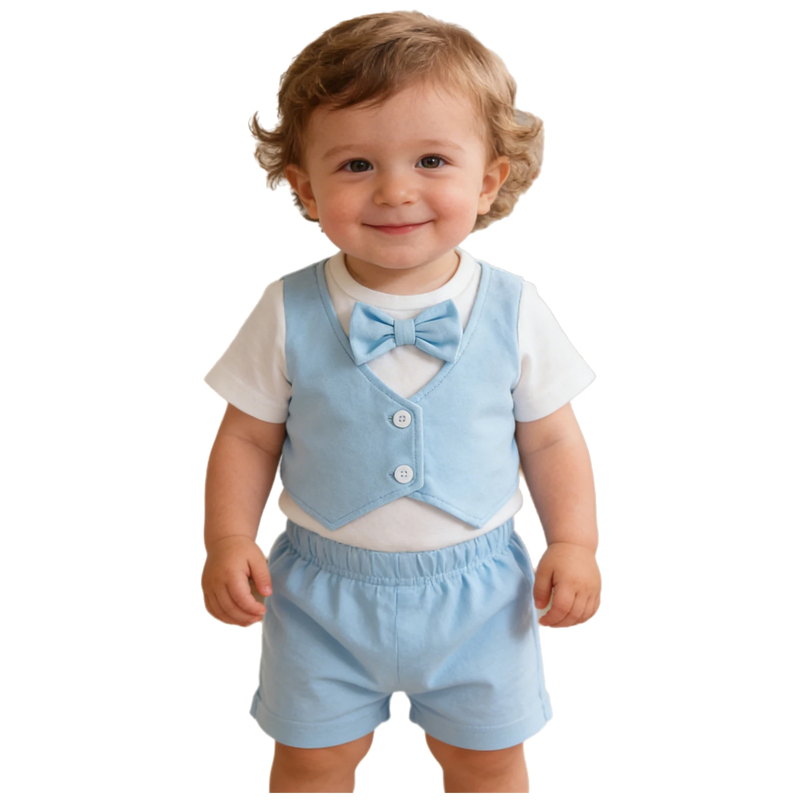 

Нарядный комплект для мальчиков: комбинезон-жилетка с коротким рукавом, галстуком-бабочкой и шортами для свадьбы, дня рождения, фотосессии