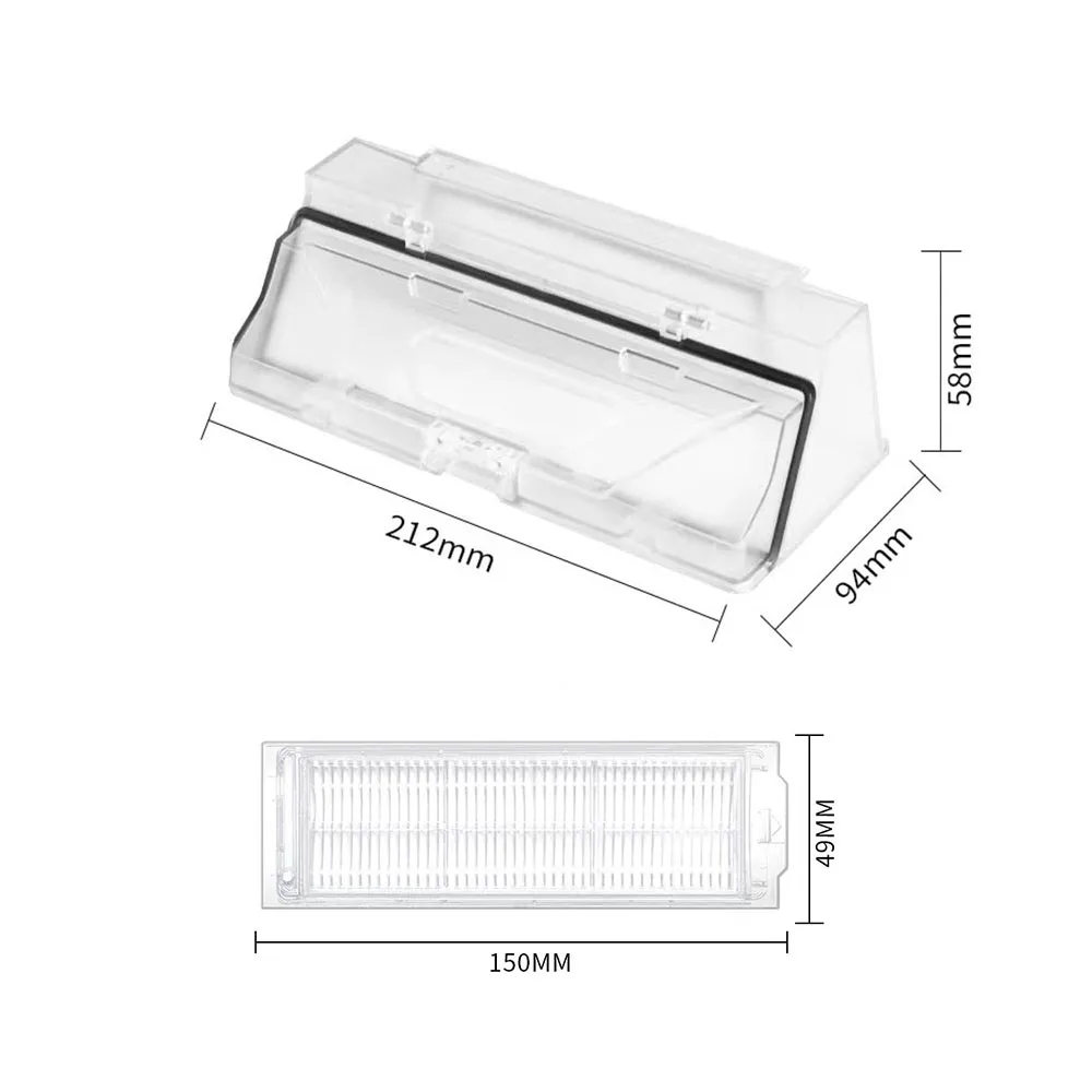 Filtro Hepa della scatola della polvere per Mijia Robot Vacuum-Mop 2 Lite/2 Pro/MJSTL/MJST1S/muslimate/BHR5044EU filtro della pattumiera
