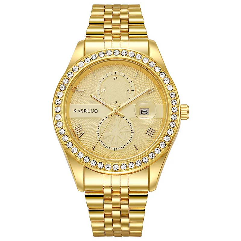 

Мужские часы, деловые, простые, модные, с календарем, стальным ремнем, водонепроницаемые мужские часы