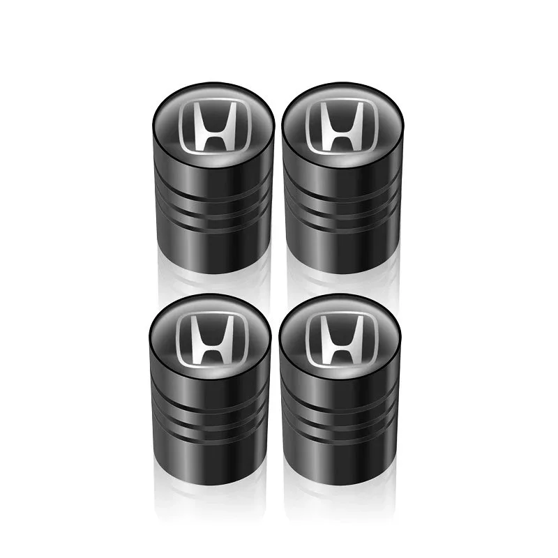4pcs Metal Car Wheel Tire Valve Caps Stem Case Covers For Honda Civic Accord Crider City XRV CRV HRV Inspire Fit Odyssey Envix