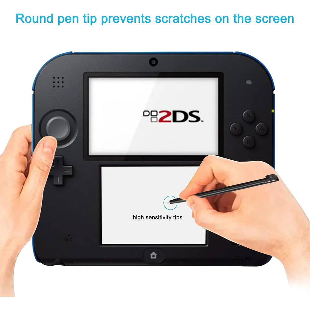 Набор пластиковых стилусов 2DS, 2 шт., сменный стилус Xahpower, совместимый с Nintendo 2DS, 4-в-1, комбинированные сенсорные стилусы