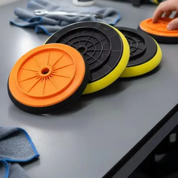 

2 упаковки полировального диска, 6-дюймовые буферные подушечки, опорные пластины, совместимые с аккумуляторными буферными полировальными машинами, абразивные инструменты