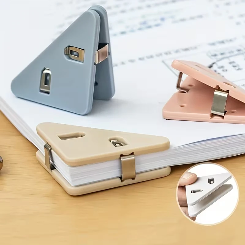 Triangular Corner Clip for Books – Student Stationery for Securing Pages,Preventing Curling,Organizing(Random color 1/3/10PCS)