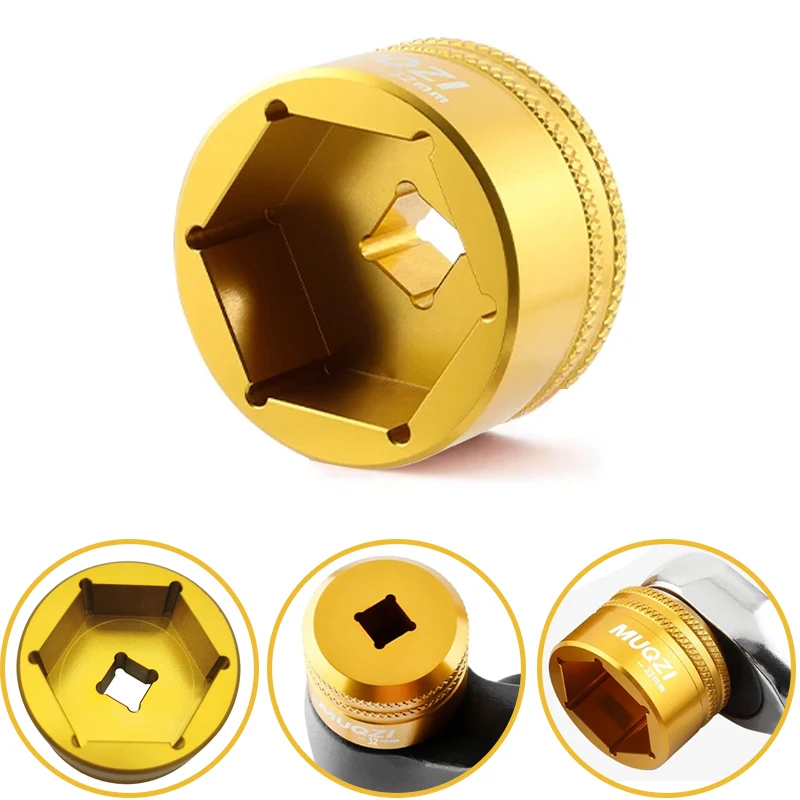 32mm Bike Fork Topcap Socket Tool Compatible for Fox Fork Series of 36,38,40 Use for 3/8