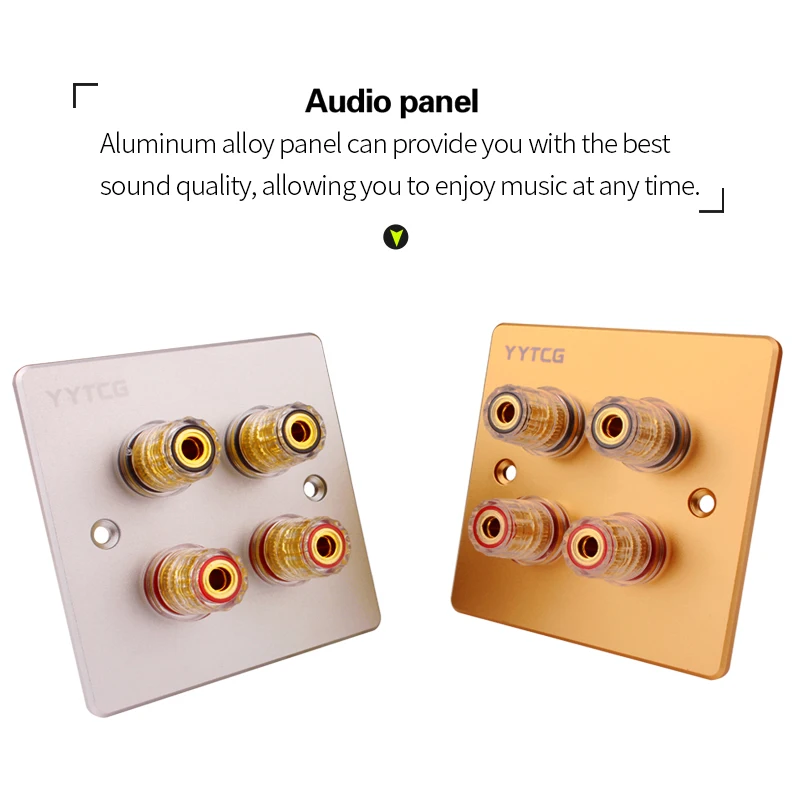 Audio Terminal Panel 5.1 System 86 Type Banana Female Wall Plug Hifi Y Socket Acoustic Terminals Speaker Binding Post Faceplate