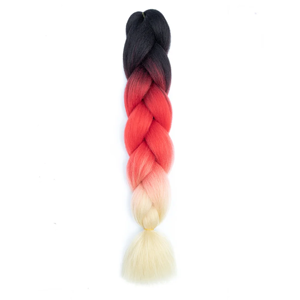 24-Zoll-DIY-Jumbo-Flechthaar, synthetische Haarverlängerungen, Afro-Ombre-Häkelgeflecht, Großhandel für Frauen