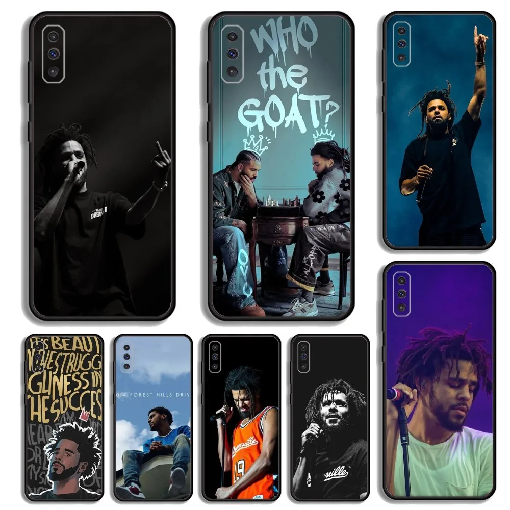 Rapper J Cole Phone Case For Samsung S23,23,22,30,21,10,9,Note20 Ultra,Lite,Ultra,5G,Plus,FE,Black Soft Case