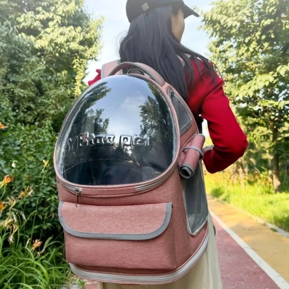 

Pet Supplies Large Capacity Cat Carrier Backpack Transparent Breathable Pet Cat Bag Adjustable Straps Portable Pet Bag Going Out