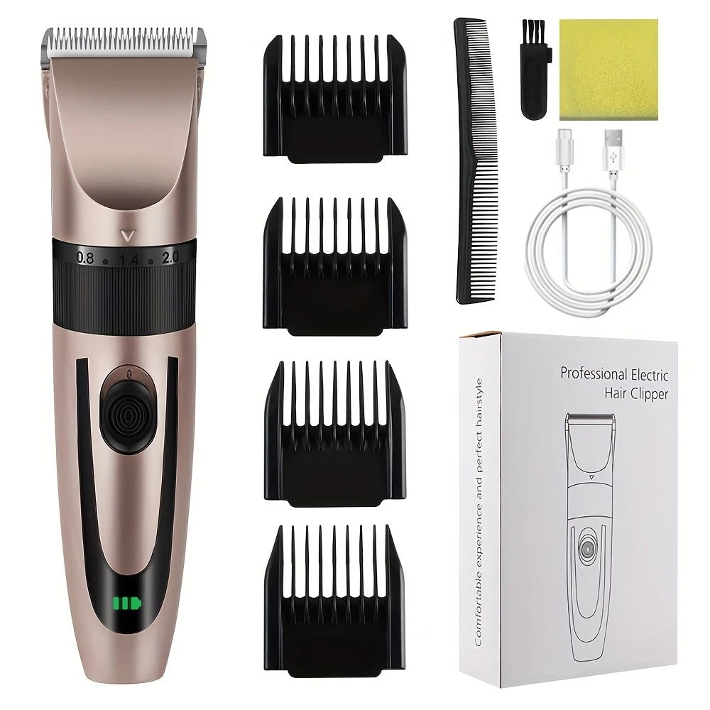 

Профессиональная машинка для стрижки волос для мужчин, беспроводной триммер, электрическая машинка для стрижки волос, перезаряжаемая машинка для барберов