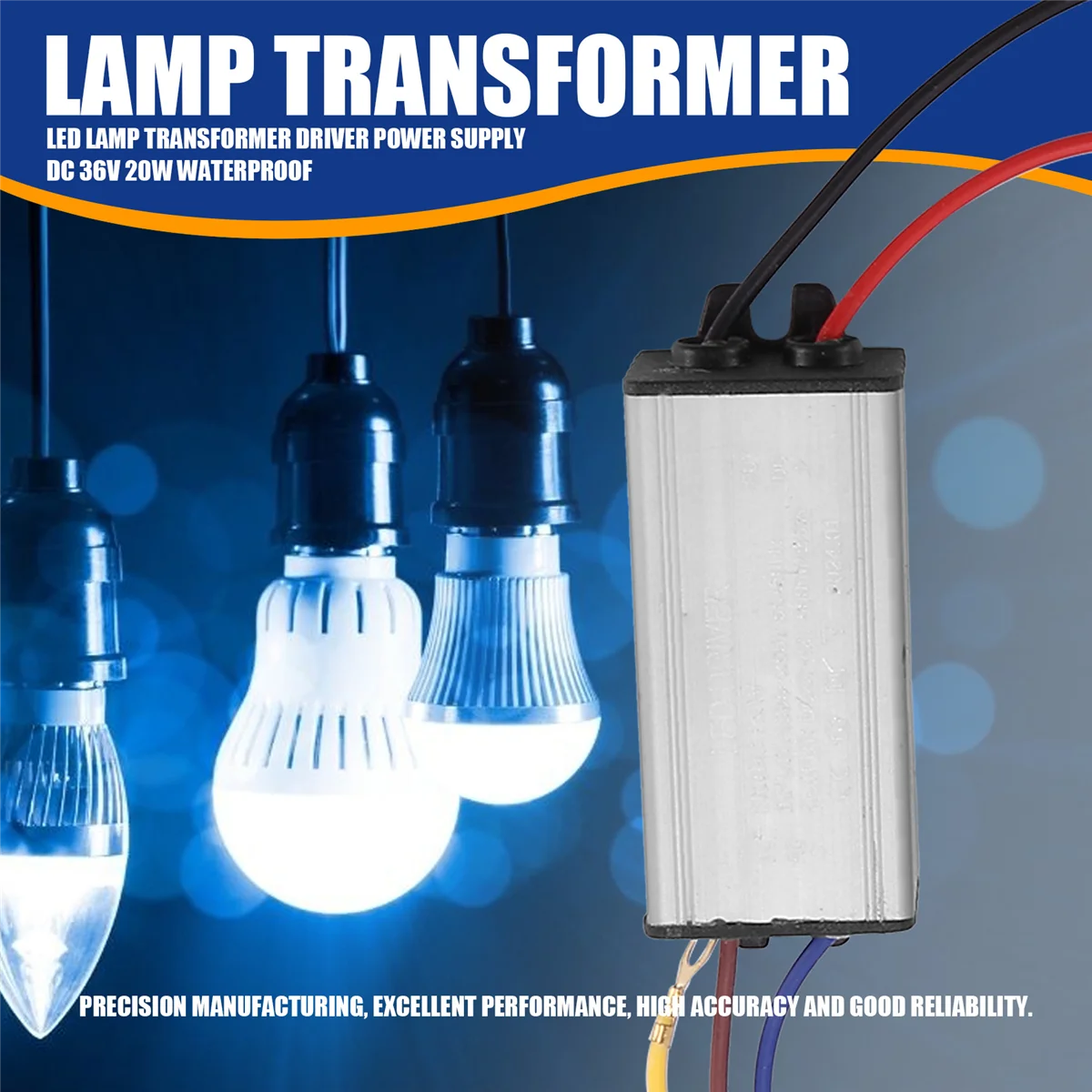 F-3C LED Lamp Transformer Driver Power Supply DC 36V 20W Waterproof