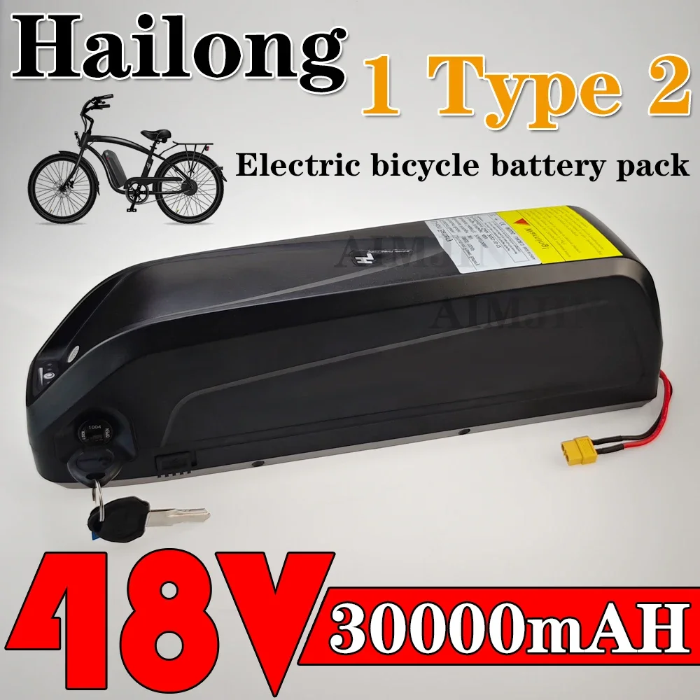 Hailong EBike Battery 48V 30Ah Mountain Bicycle 18650 Electric Bateria Pack for Bafang 1500W 750W 500W 250W